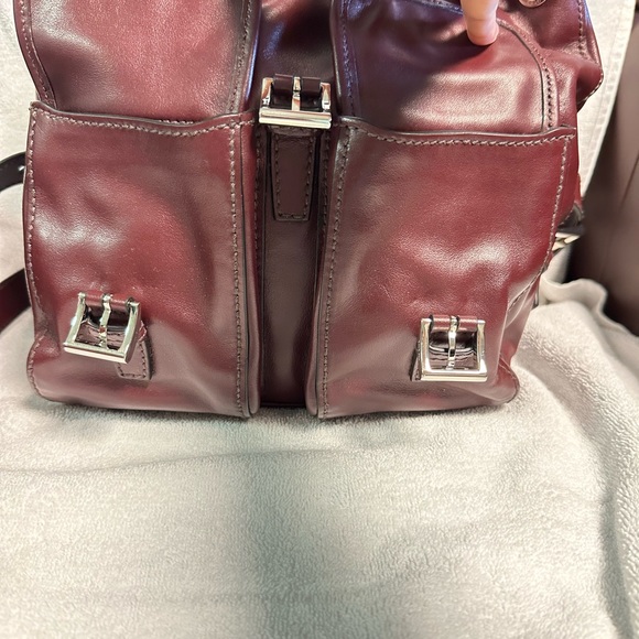 Prada Burgundy Leather Backpack - Picture 10 of 16